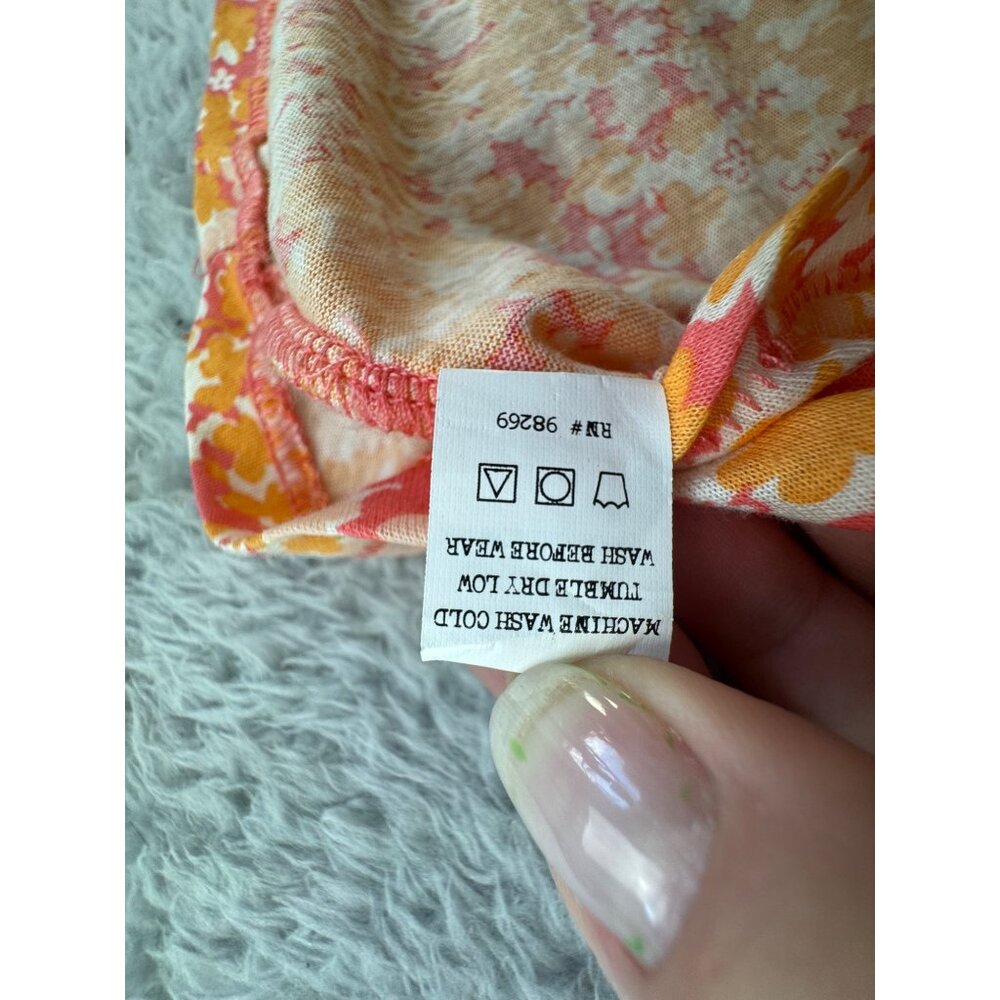 Alternative Flutter-Sleeve Flamingo Ditzy Print V-Neck Elastic Waist Dress Women - Picture 10 of 13